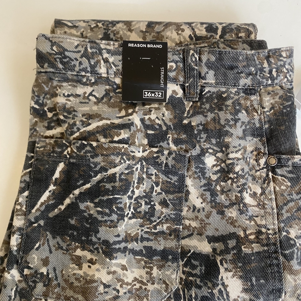 Reason Men's Cargo Pants in Camouflage Black, Brown, Tan